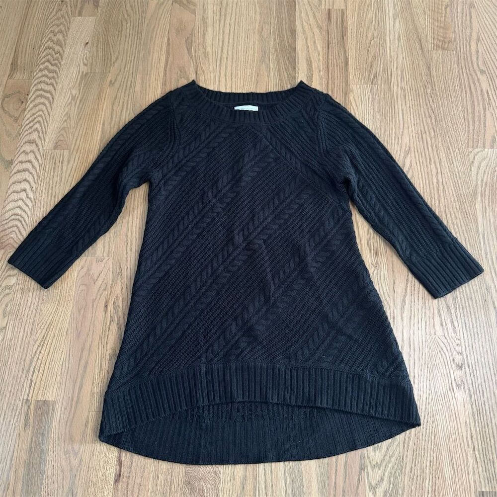 New York & Company Black Sweater 3/4 Sleeve Women's Size Small